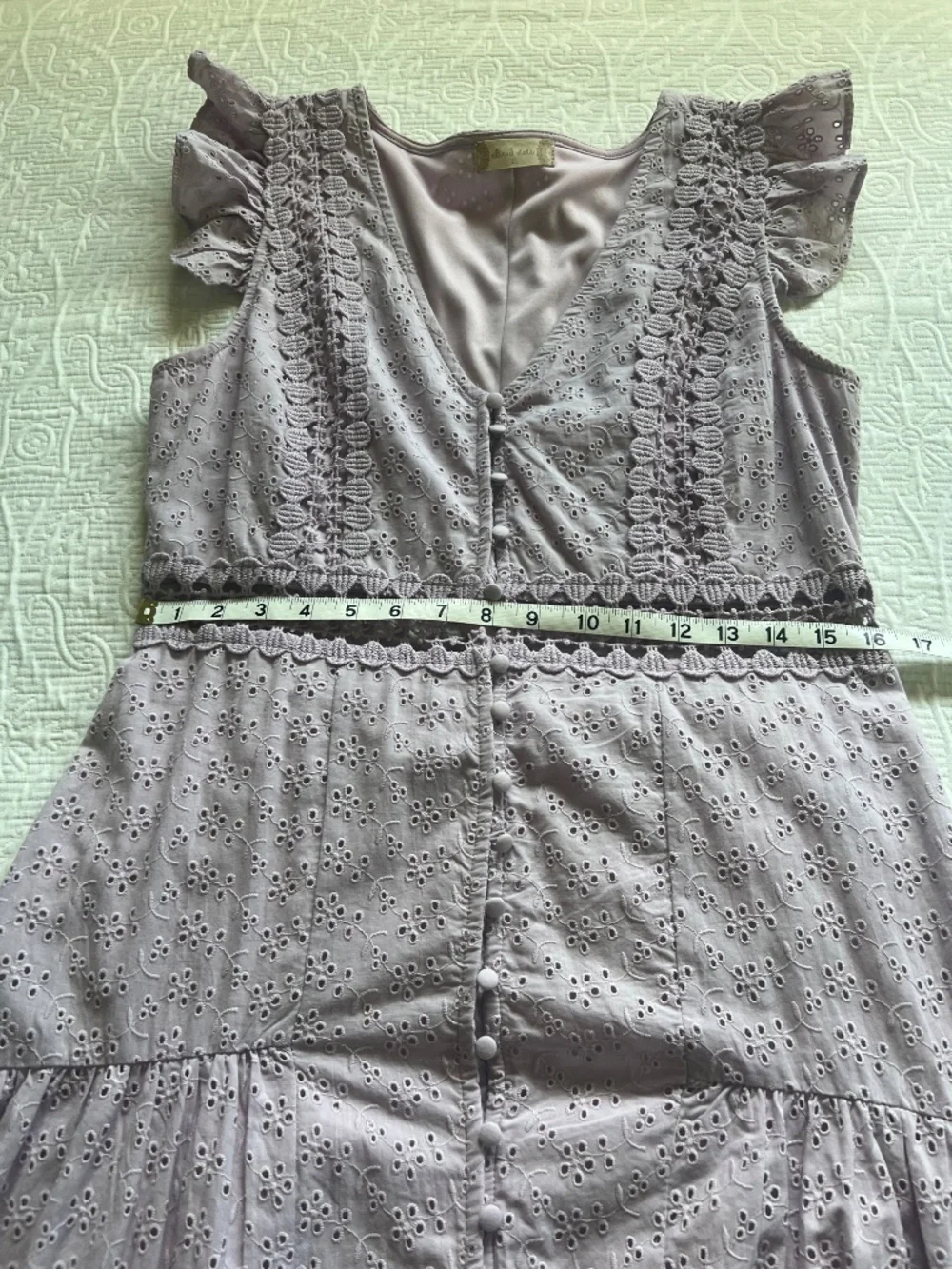 Lilac eyelet Altered State dress size large - Picture 13 of 14